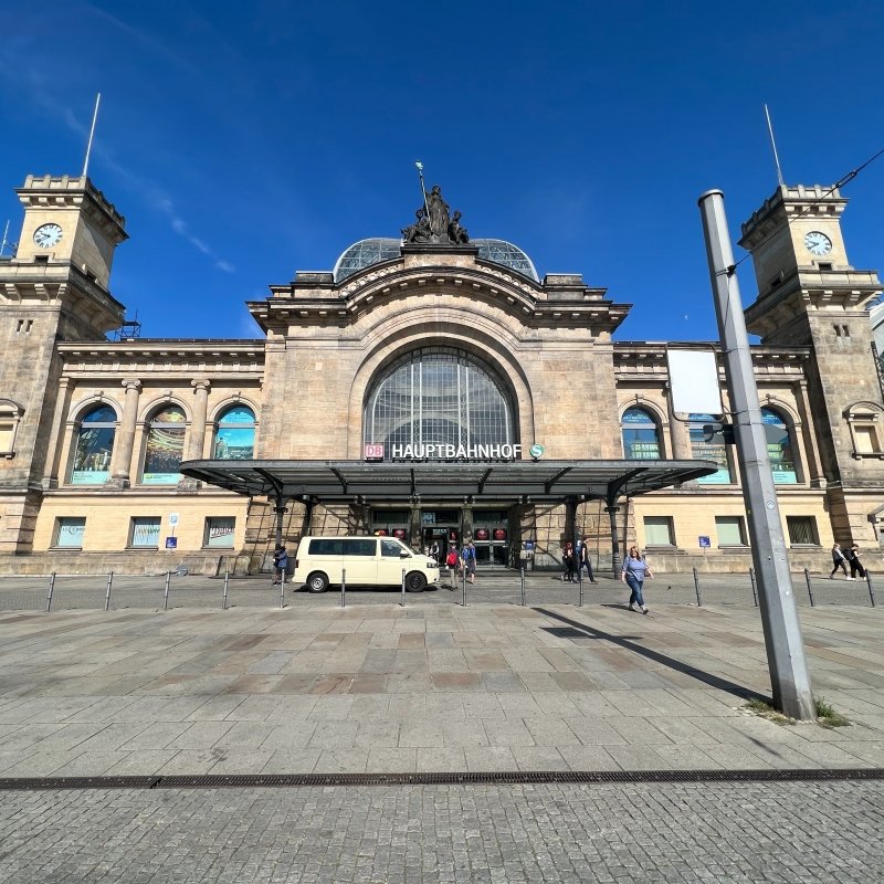 The Dresden Hauptbanhof or train station